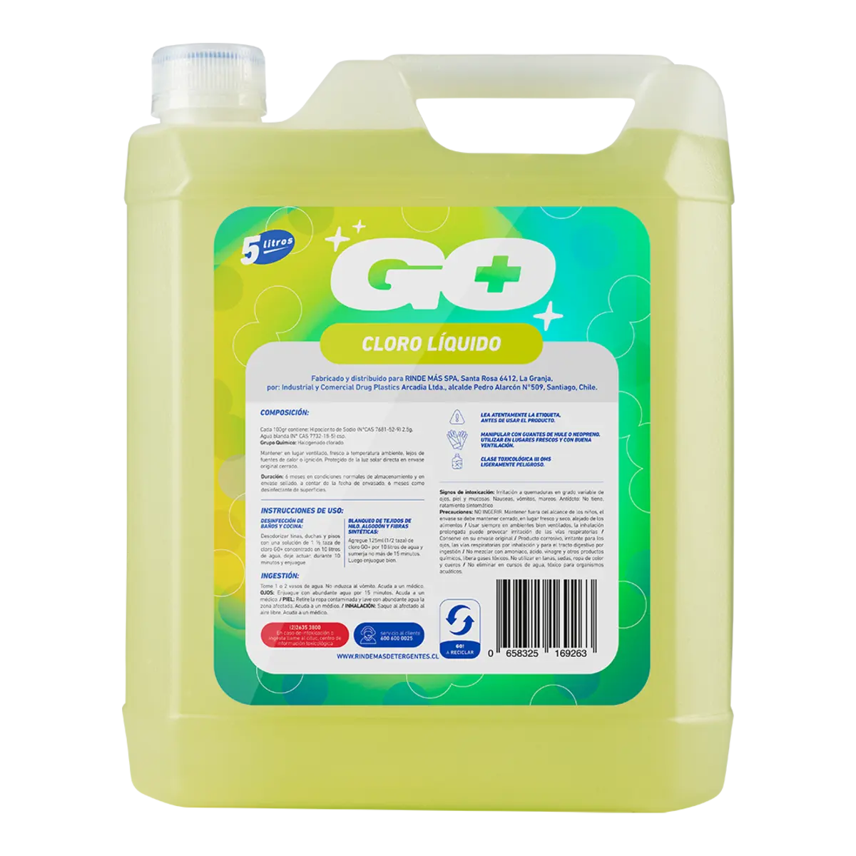 Cloro Líquido GO+ 5L